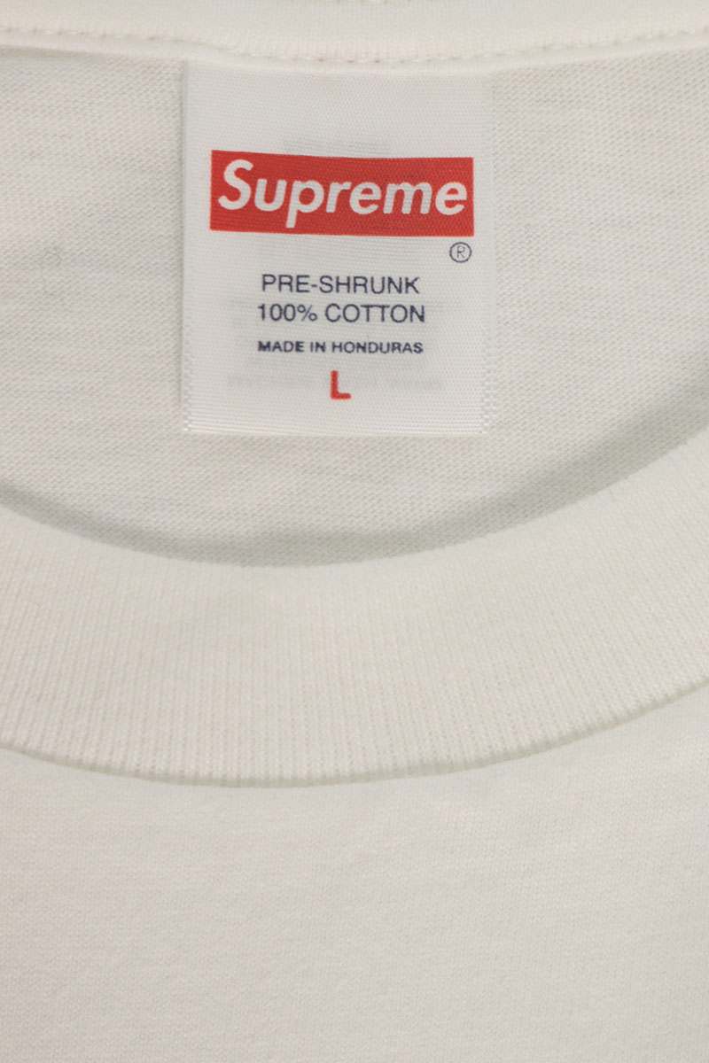 SUPREME Bear Print T-Shirt White Size L