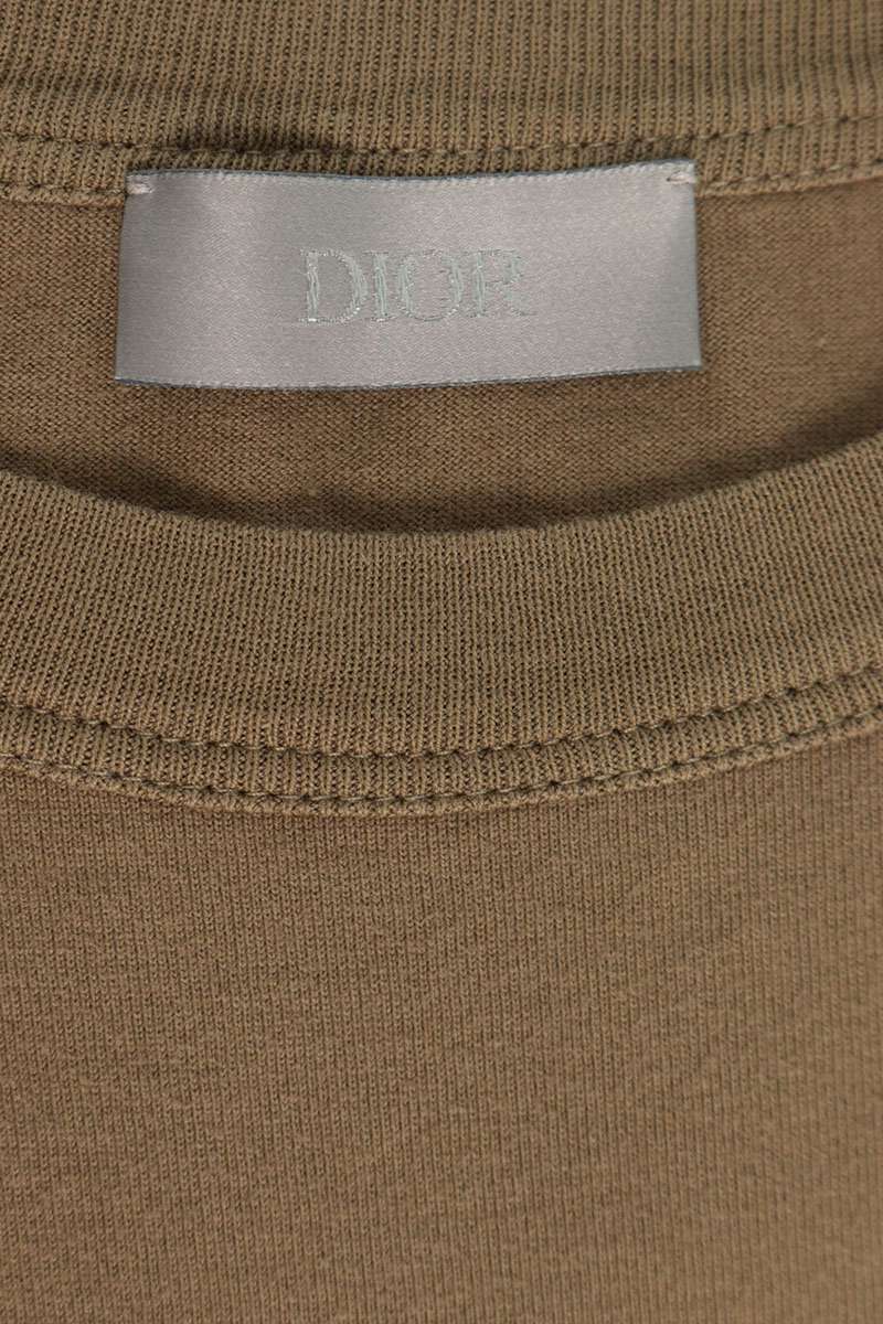 DIOR CD Icon Print Cotton T-Shirt Brown Size L
