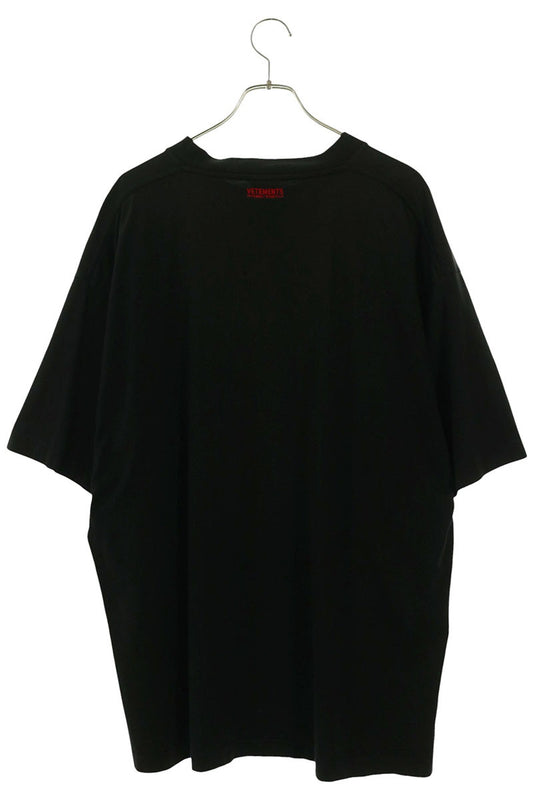 VETEMENTS Oversized Artwork Print T-Shirt Black Size M