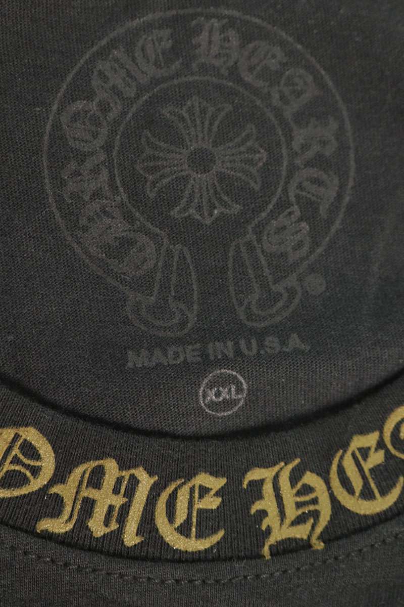 Chrome Hearts Neck Logo Print Cotton T-Shirt Multi Size XXL