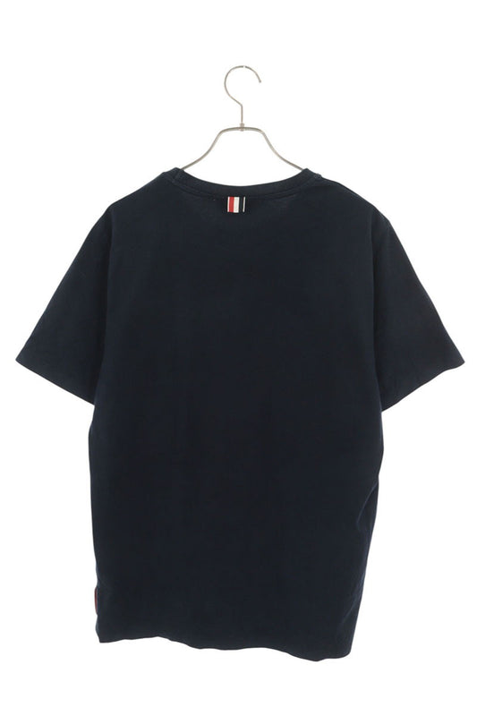 THOM BROWNE Side Slit T-Shirt Navy Size 3