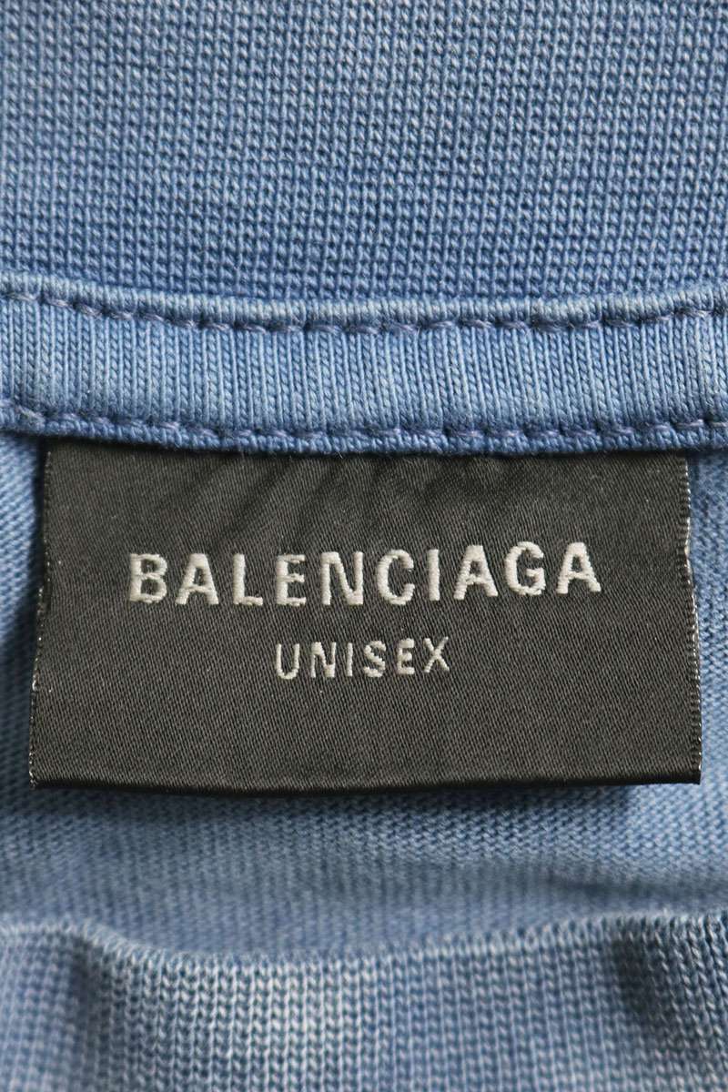BALENCIAGA 24SS Pari Moon Print T-Shirt Blue Size 4