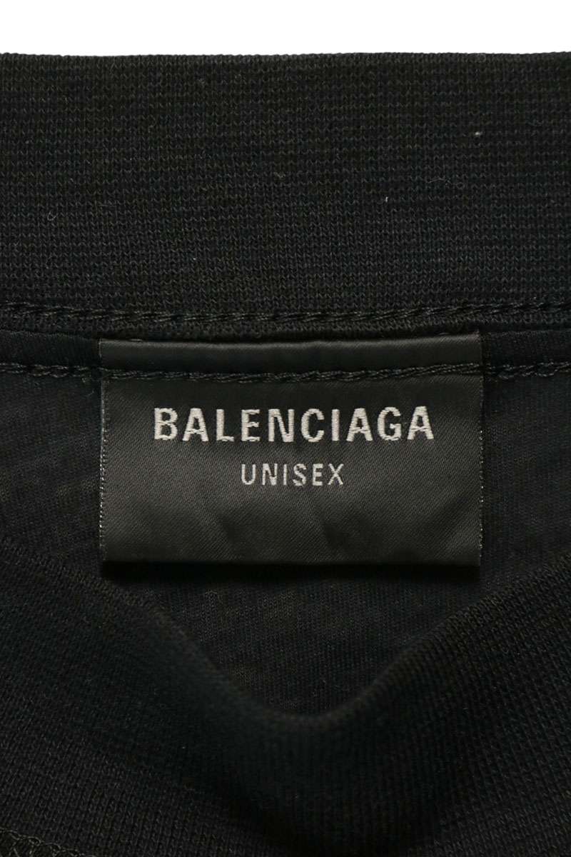 BALENCIAGA Black Inside-Out Logo T-Shirt Size 1