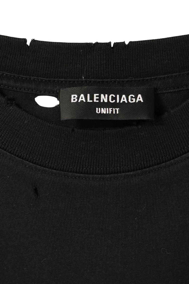 BALENCIAGA Black Blur Logo T-Shirt Size S