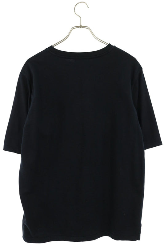 HERMES Horse Leather Patch Cotton T-Shirt Navy Size L