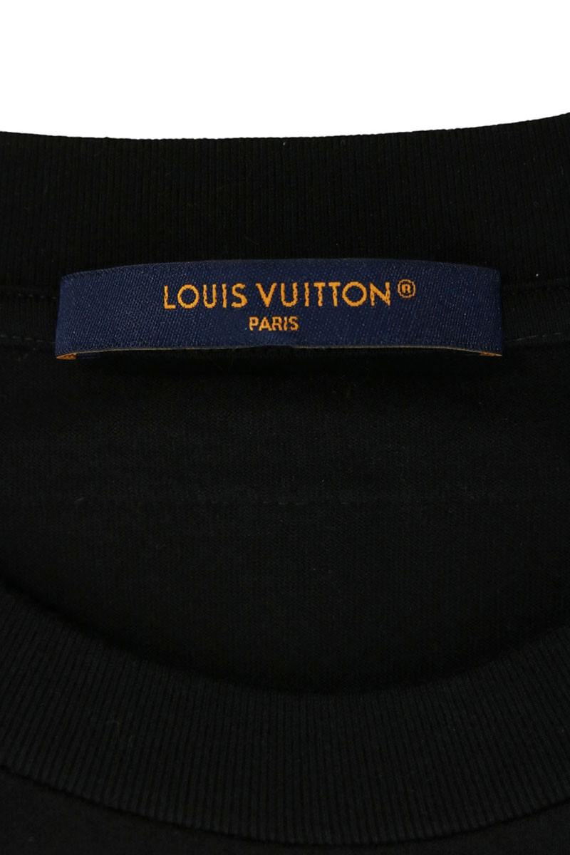 LOUISVUITTON 23AW Beaded Logo T-Shirt Black Size XXL