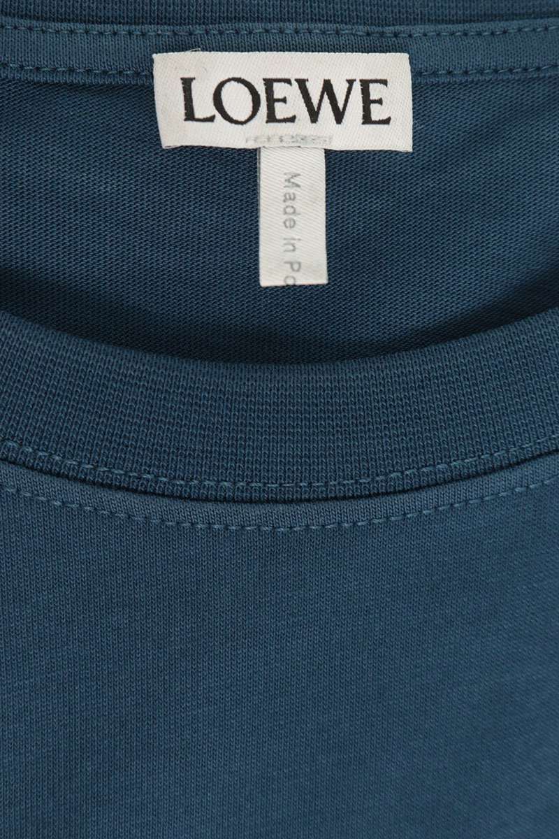 LOEWE Anagram Embroidered T-Shirt Blue Size S