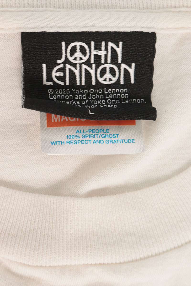 SAINT MICHAEL IMAGINE Peace Cotton T-Shirt White Size L