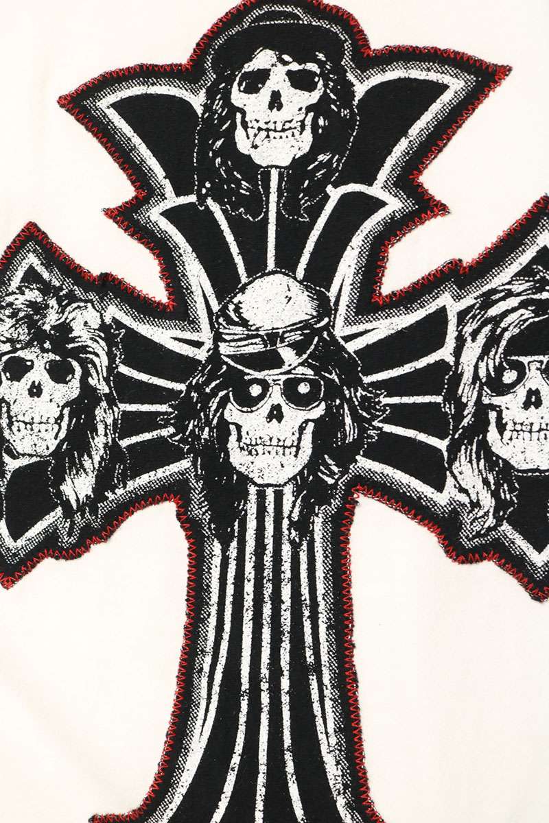 Chrome Hearts Guns N' Roses Skull Cross Tee White Size S