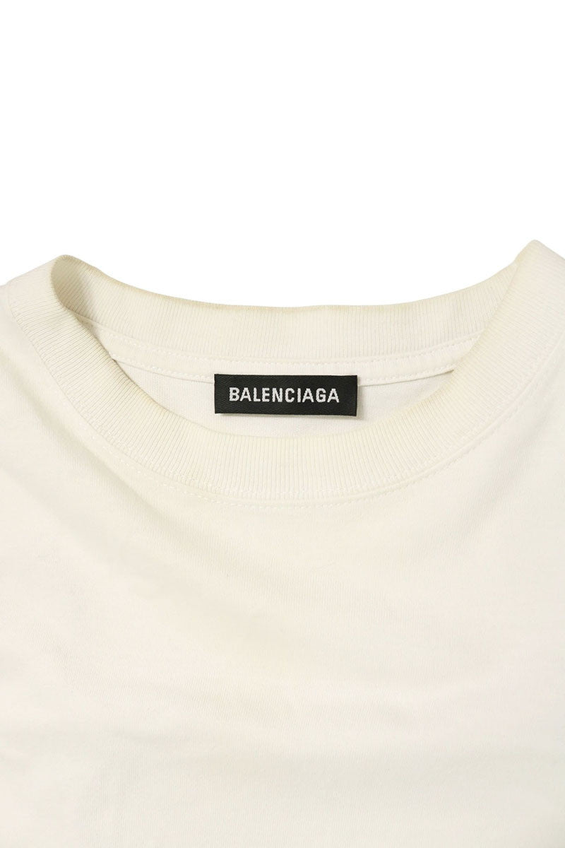 BALENCIAGA Campaign Logo Print T-Shirt White Size S