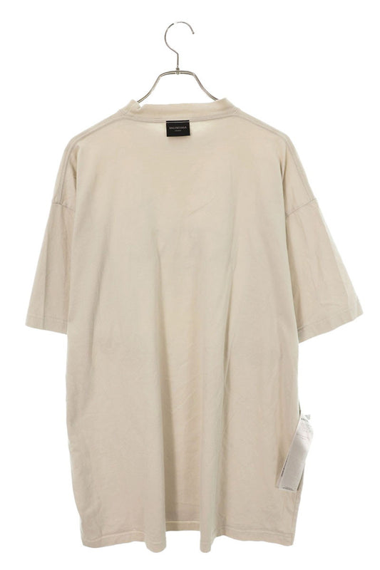 BALENCIAGA Logo Embroidery Cotton T-Shirt Size 3