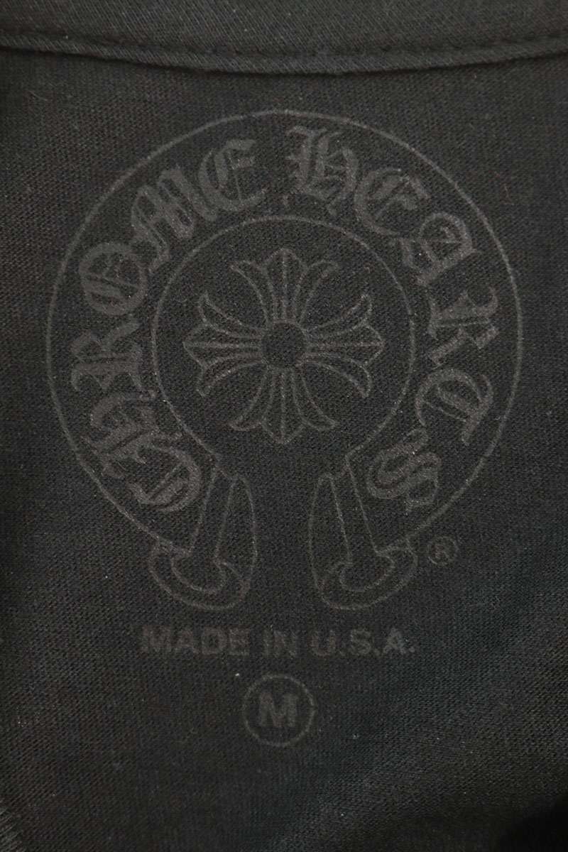 Chrome Hearts Back Horseshoe Print Black Yellow T-Shirt Size M