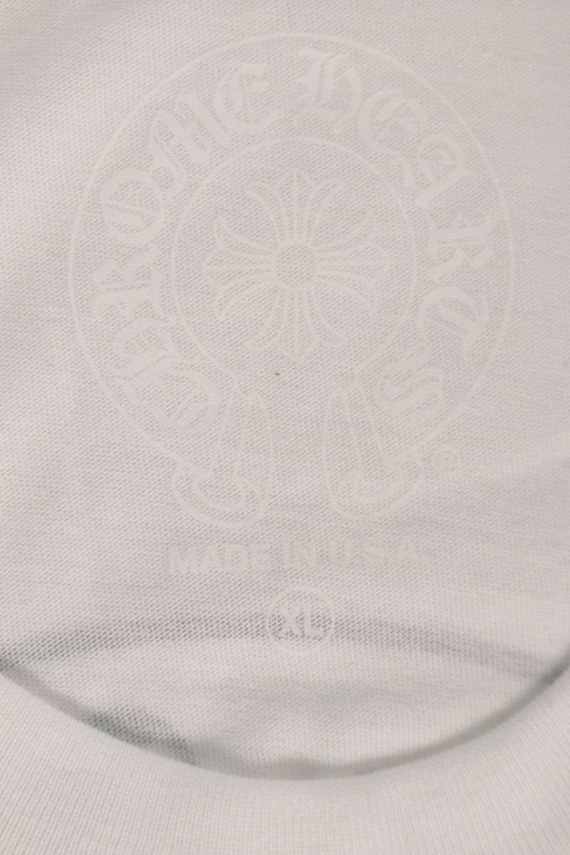 Chrome Hearts Back Horseshoe Print T-Shirt White Size XL