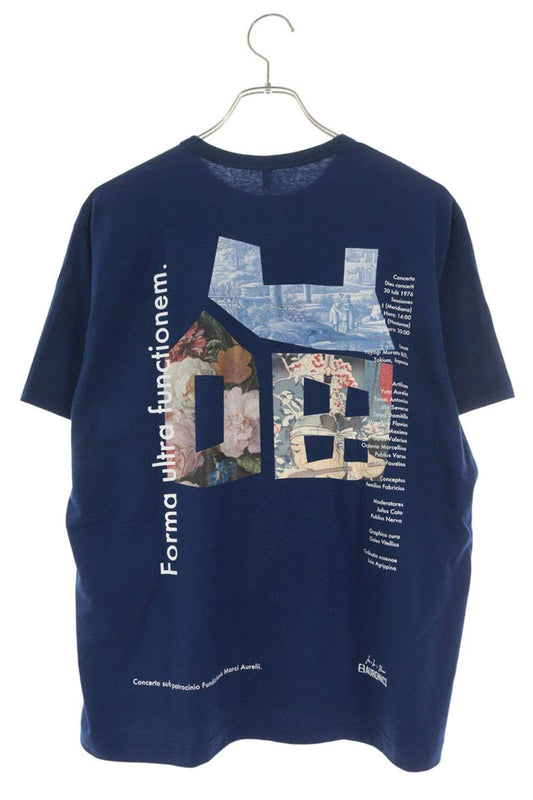KHOKI 26SS Back Print T-Shirt Navy Size 3