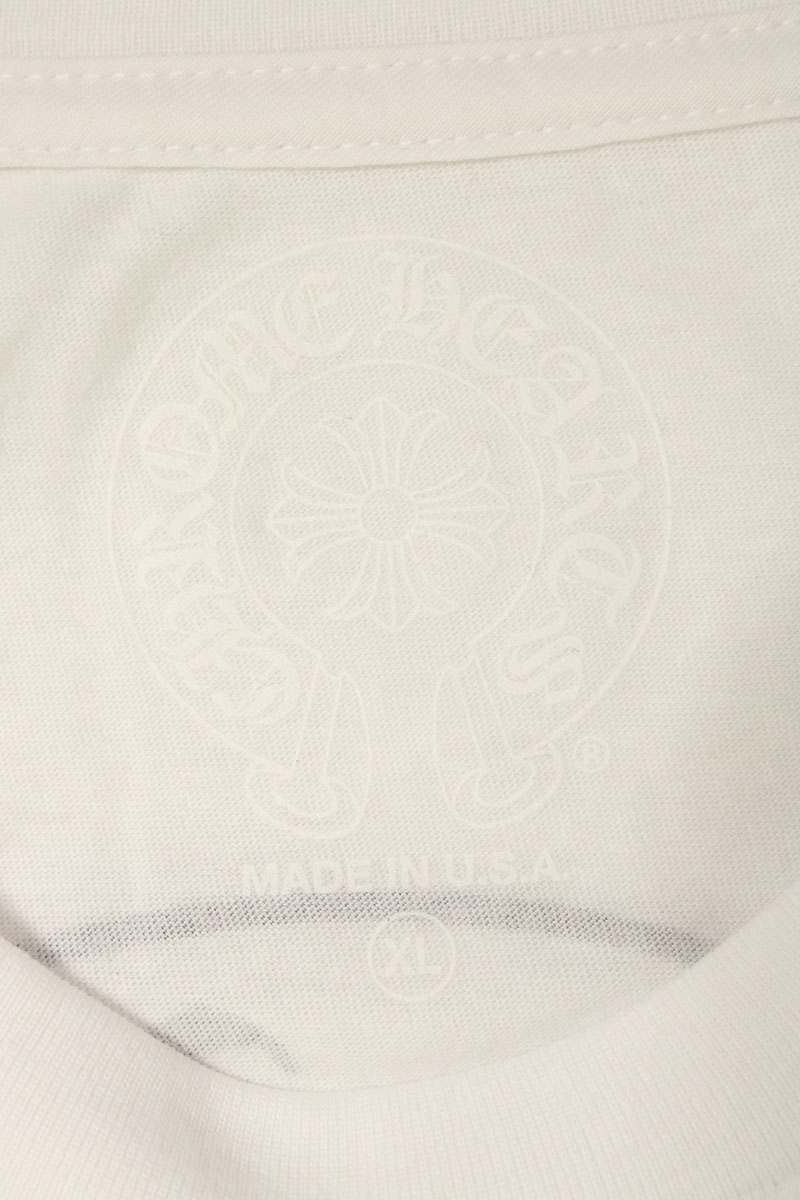 Chrome Hearts Back Horseshoe Print T-Shirt White Size XL