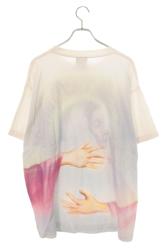 SAINT MICHAEL Maria Spray Print T-Shirt White Size XL