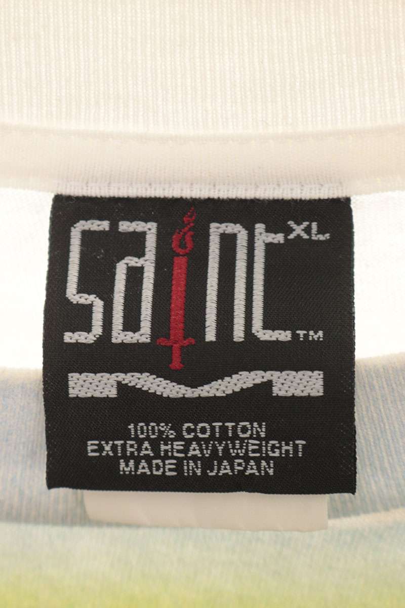 SAINT MICHAEL Maria Spray Print T-Shirt White Size XL