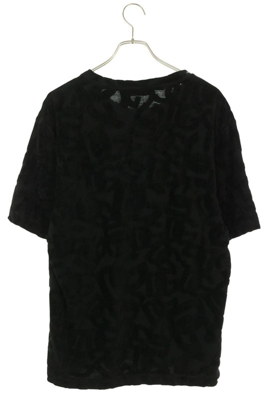 DOLCE & GABBANA Allover Logo T-Shirt Black Size 44