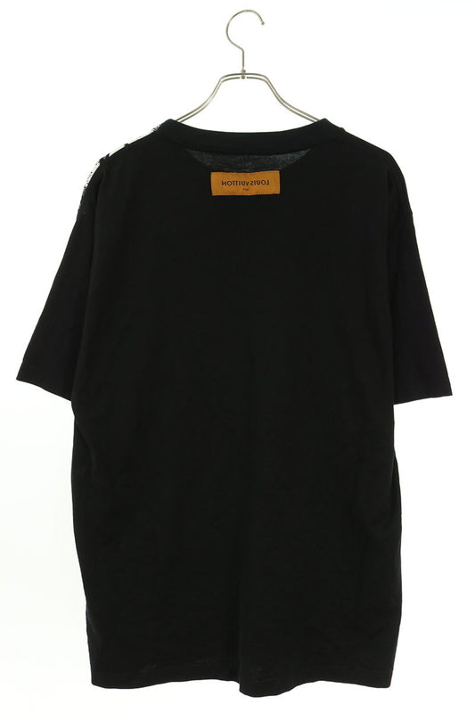 LOUISVUITTON Spray Chain Print T-Shirt Black Size XL