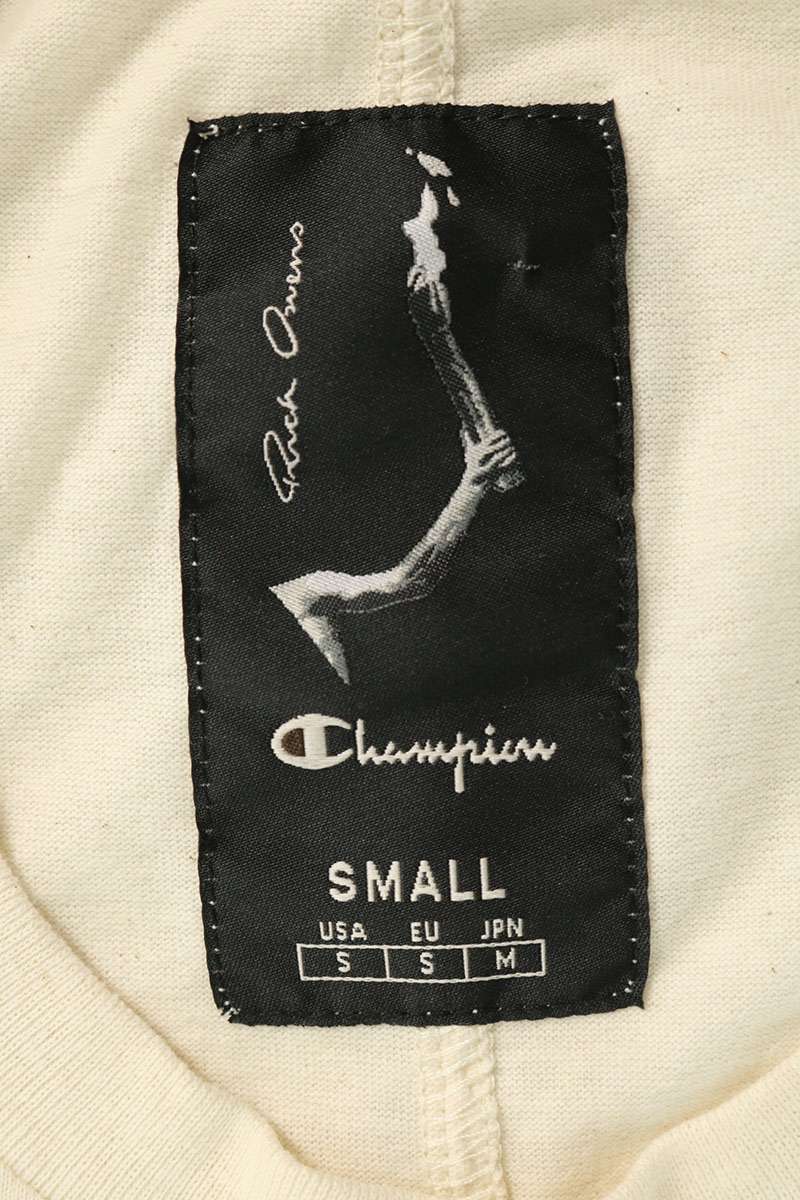 Rick Owens x Champion Cropped Logo T-Shirt White Size S