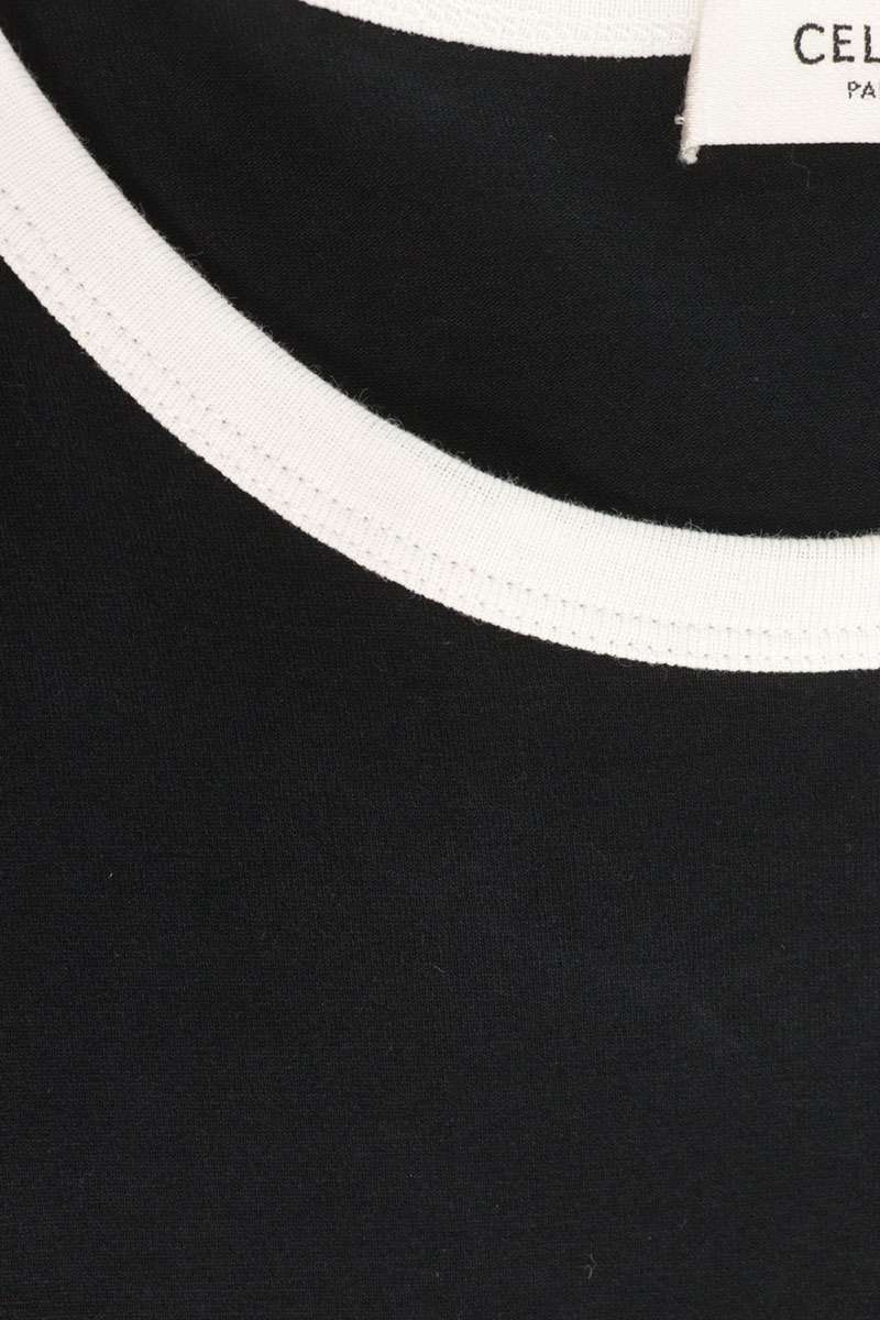 CELINE College Motif Ringer T-Shirt Size XL