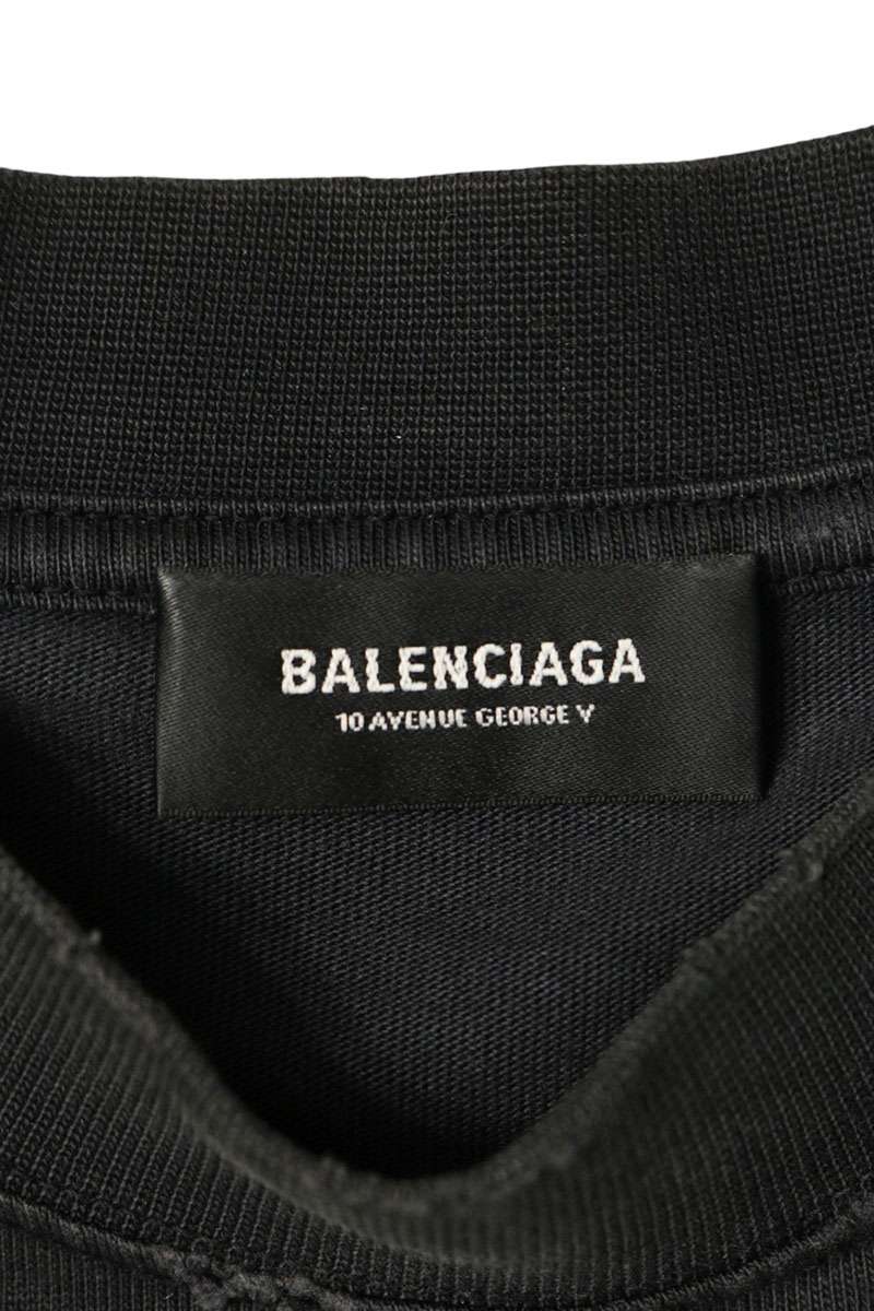 BALENCIAGA 24AW METAL HEADS Vintage T-Shirt Black Size 1