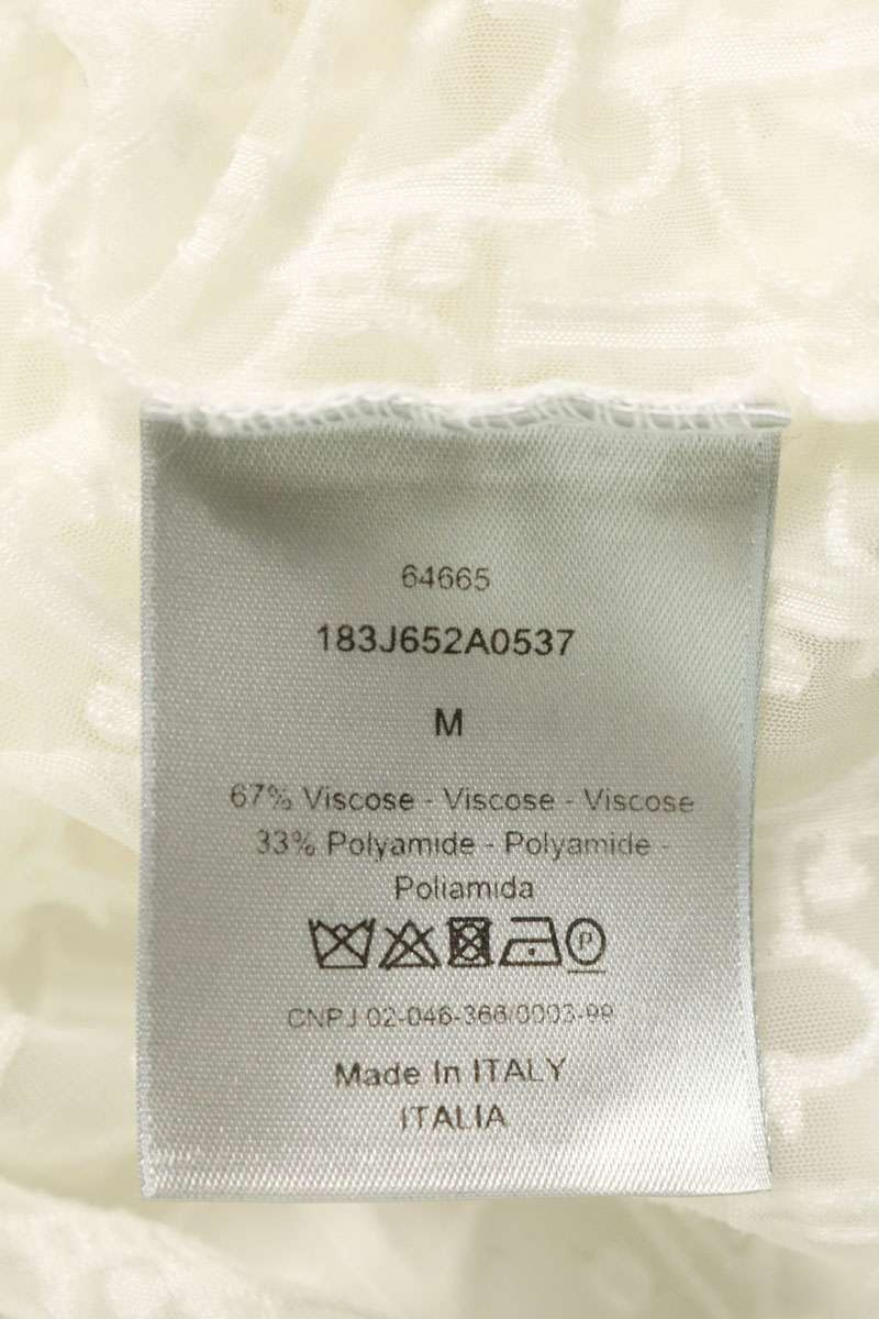 DIOR Oblique Sheer T-Shirt White Size M