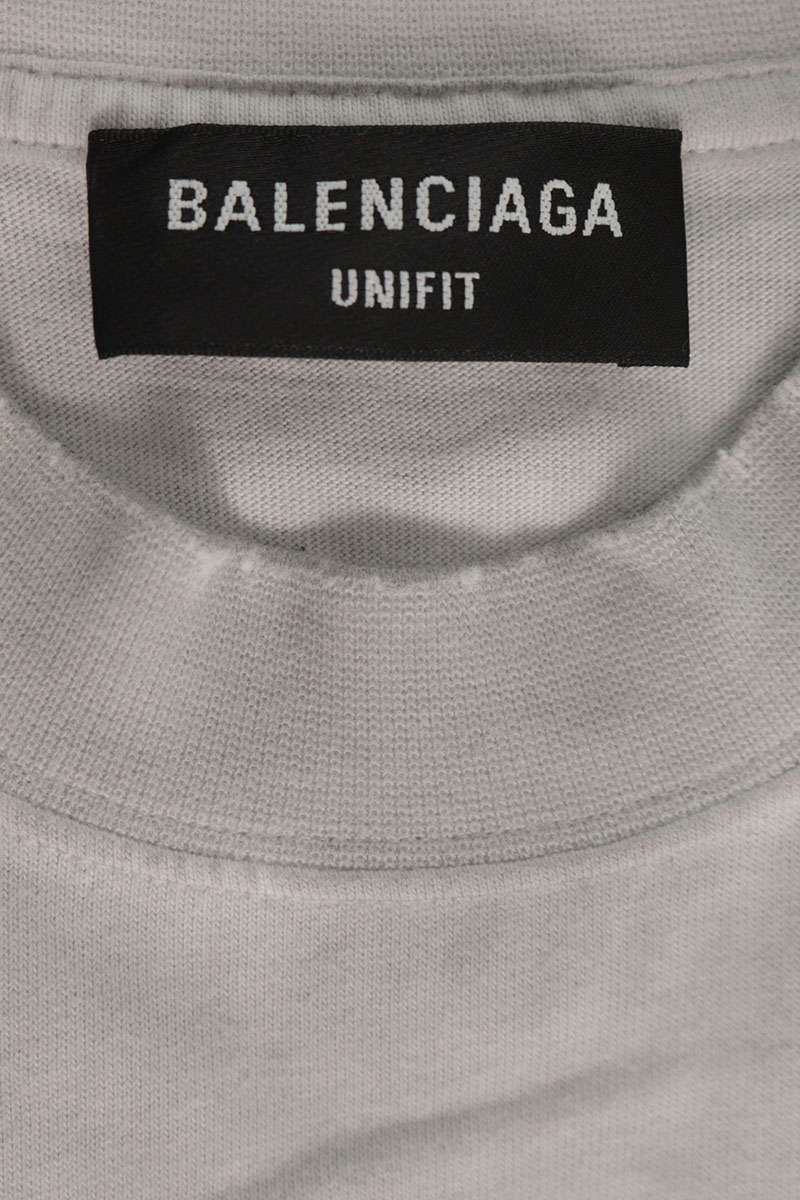 BALENCIAGA Metal Logo Vintage T-Shirt Gray Size 1