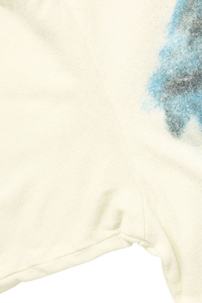 ERL Skull Cotton T-Shirt Blue Size M