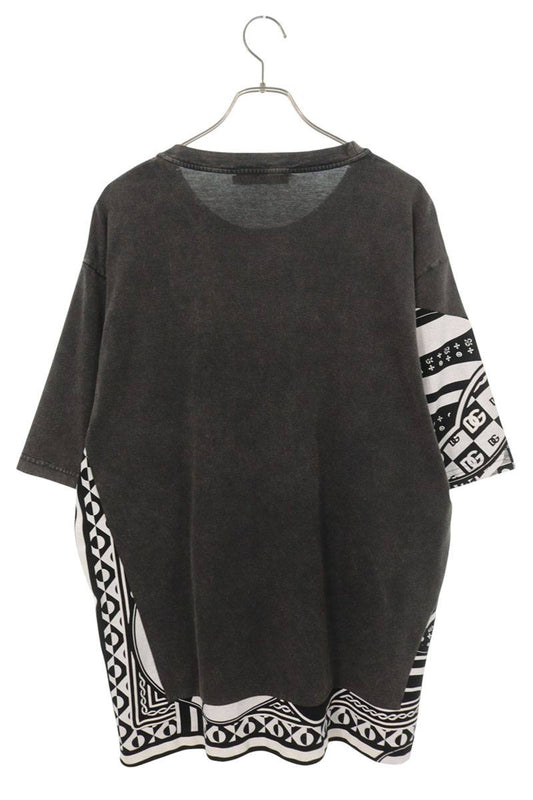 DOLCE & GABBANA Vintage Wash T-Shirt Black Size 52