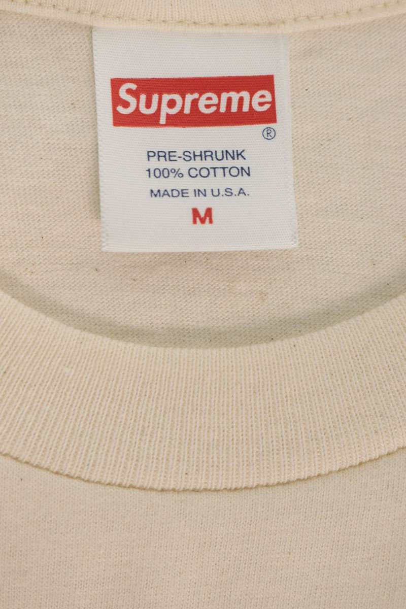 SUPREME Cross Box Logo T-Shirt Beige Size M