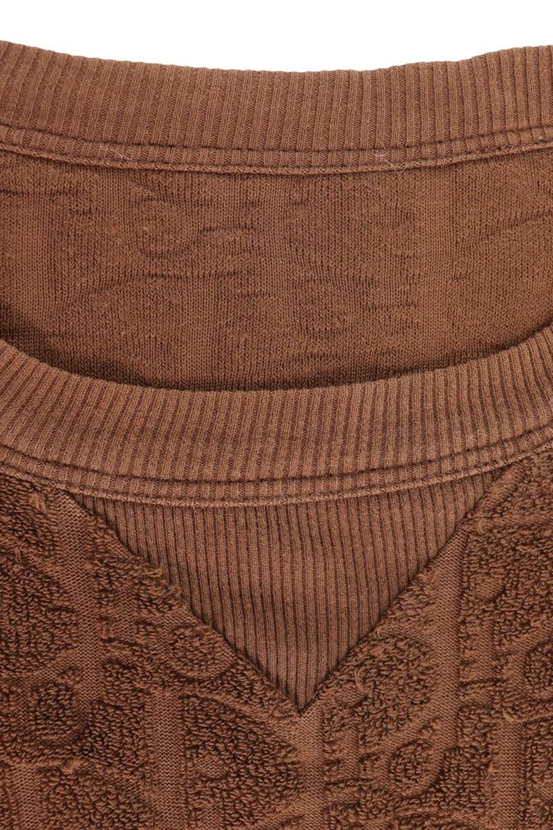DIOR Oblique Terry T-Shirt Brown Size L