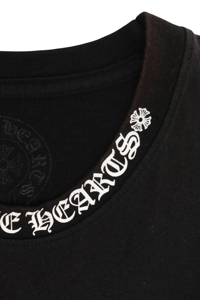 Chrome Hearts Neck Logo Back Cross T-Shirt Black Size L