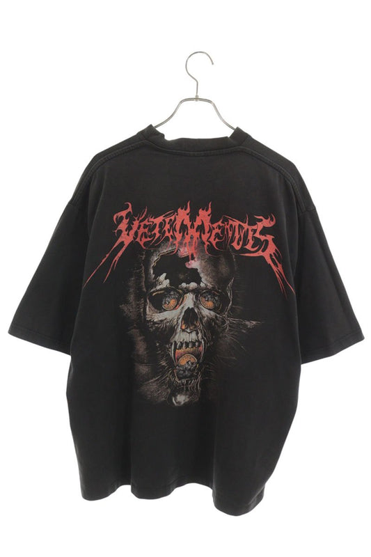 VETEMENTS 17AW Oversized Heavy Metal T-Shirt Black Size S