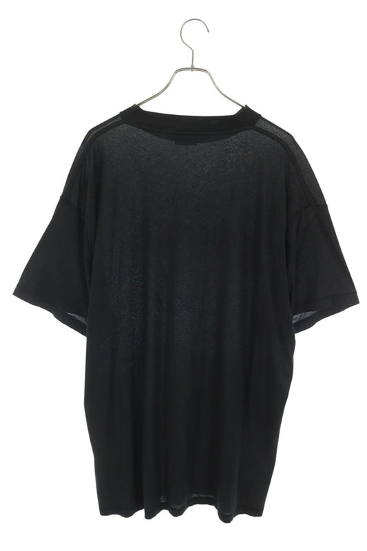 BALENCIAGA Inside Logo Print T-Shirt Black Cotton Size 1