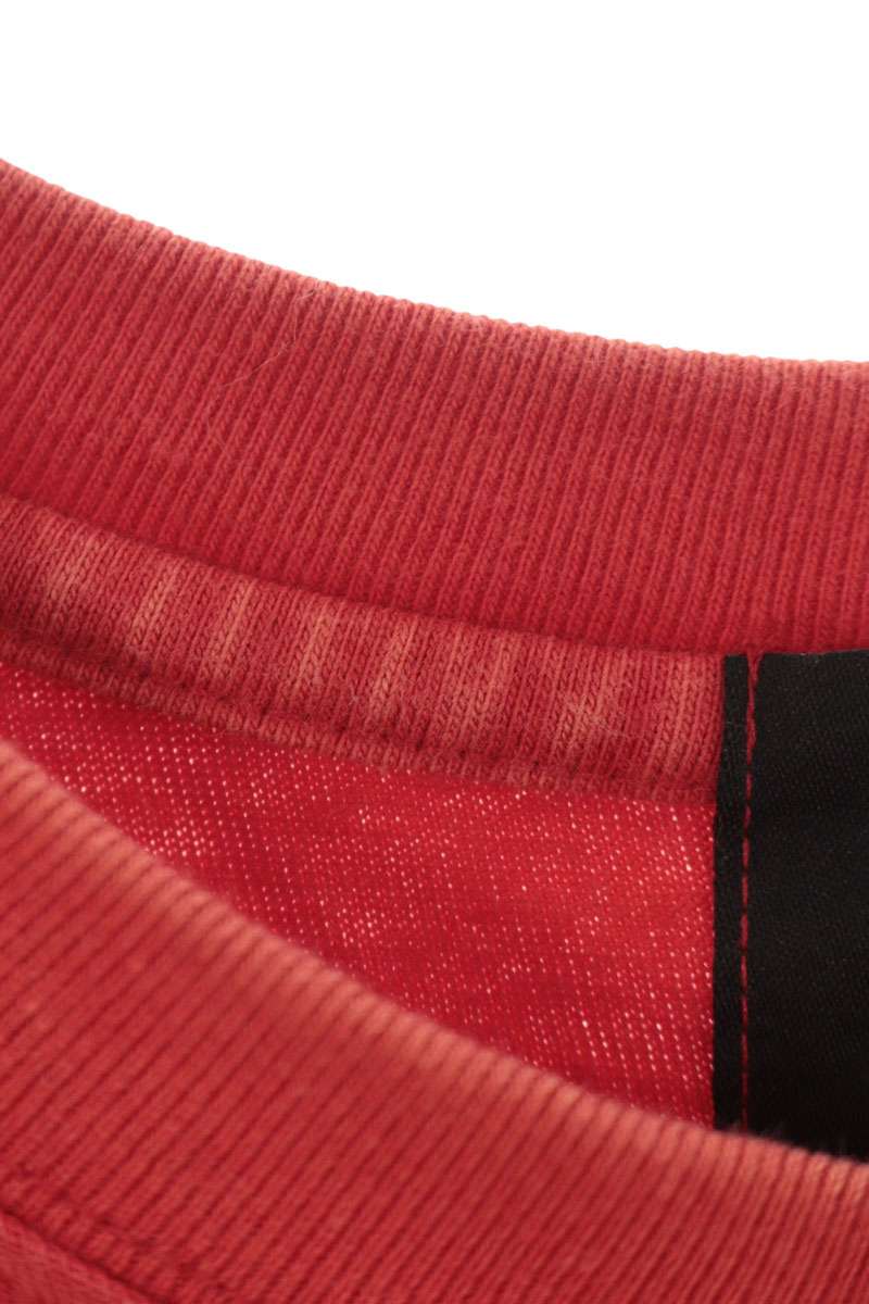 THUG CLUB Logo Embroidered T-Shirt Red Size 2