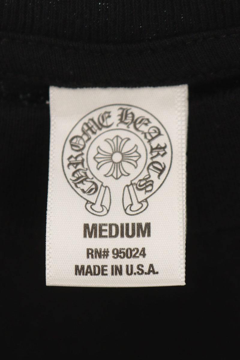 Chrome Hearts Black Cotton Back CH Plus T-Shirt Size M