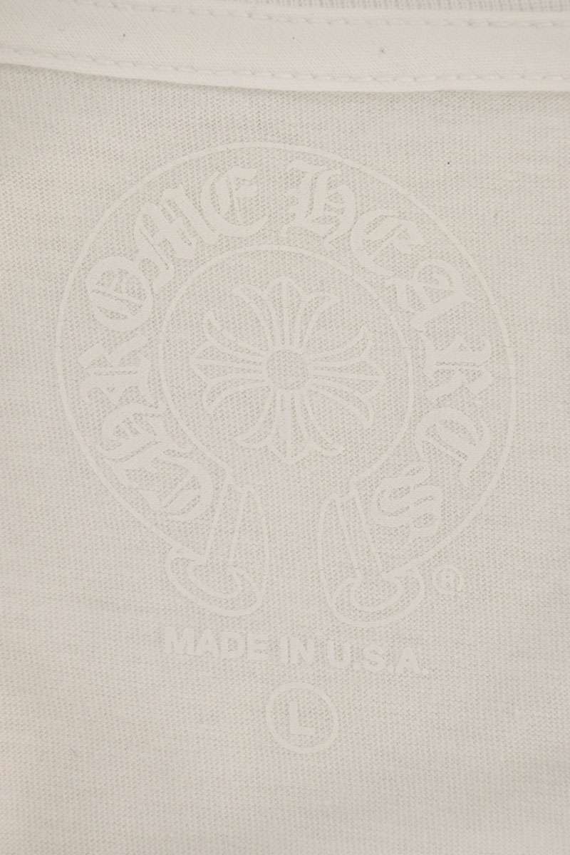 Chrome Hearts Neck Logo Print T-Shirt White Size L