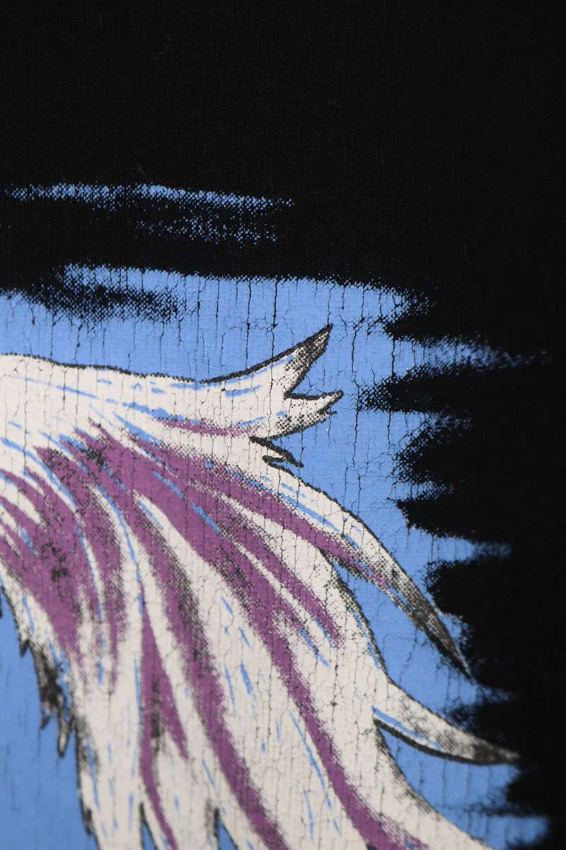 VETEMENTS Unicorn Print T-Shirt Black Size M