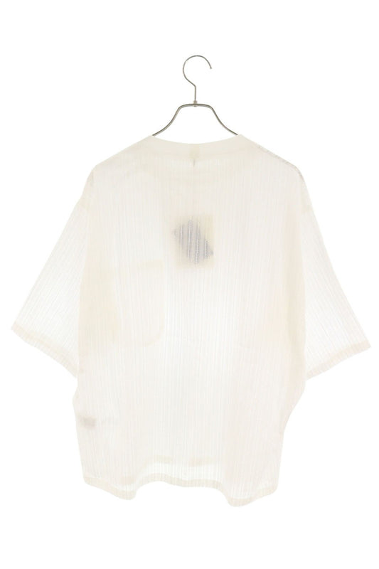 ms blaque Oversized Woven Cotton T-Shirt White Size ML