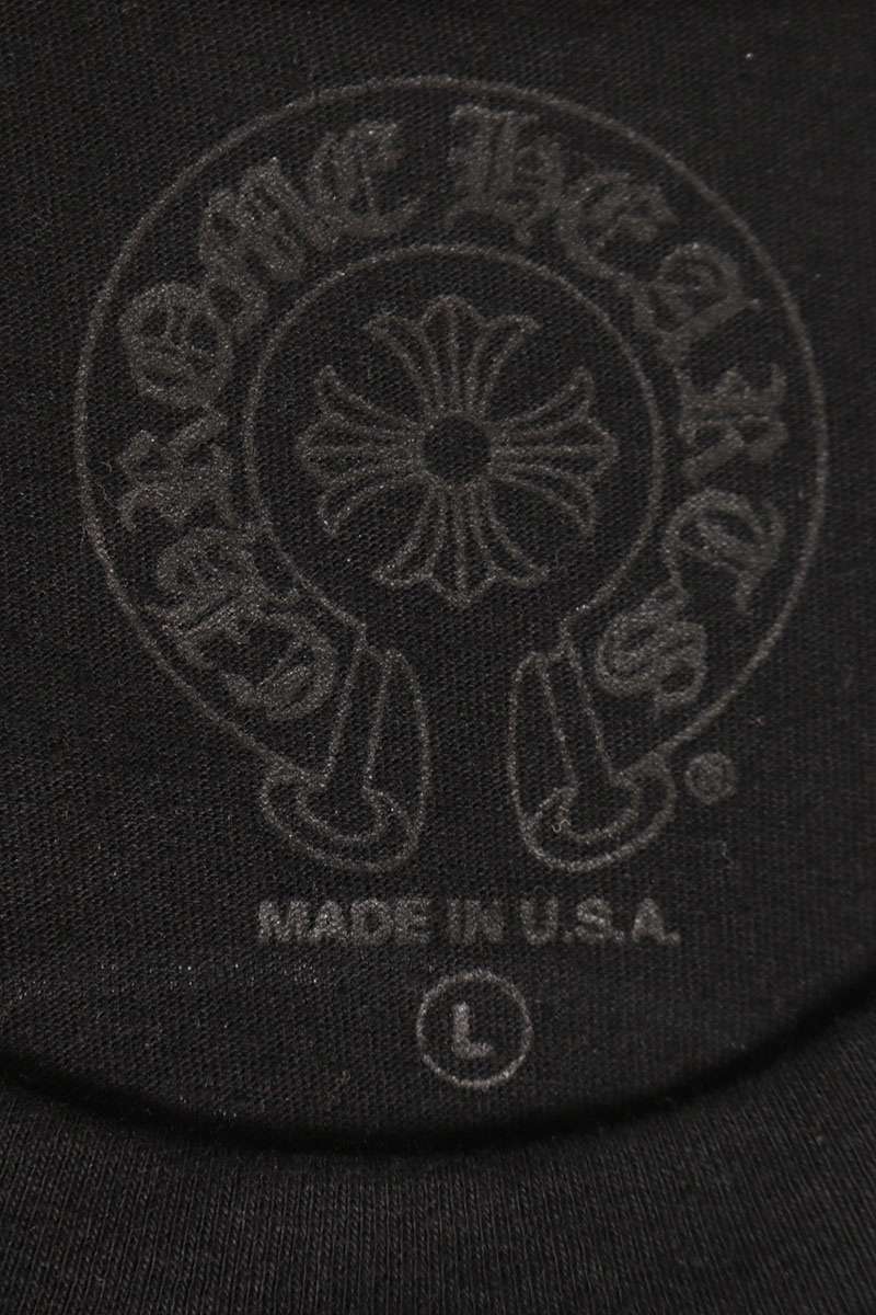 Chrome Hearts Horseshoe Tee Black Print T-Shirt Size L