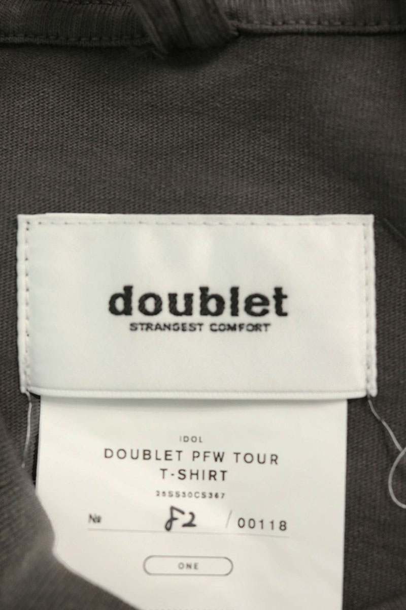 doublet 25SS PFW Tour Rhinestone T-Shirt Black Size ONE