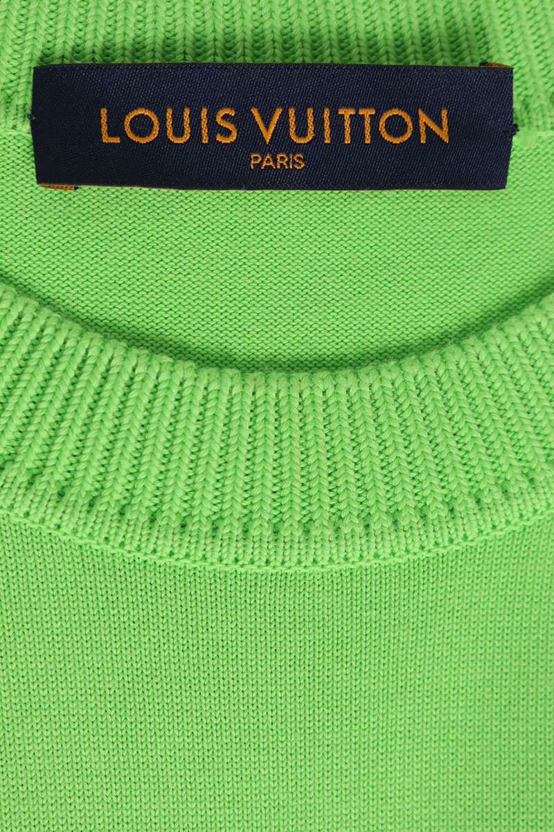 LOUISVUITTON 22AW Signature S/S T-Shirt Green Size S