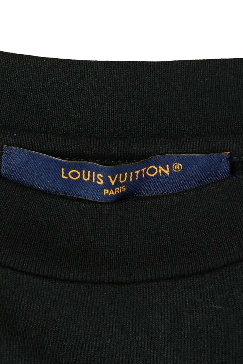 LOUISVUITTON Iridescent LV Birds Cotton T-Shirt Black Size M