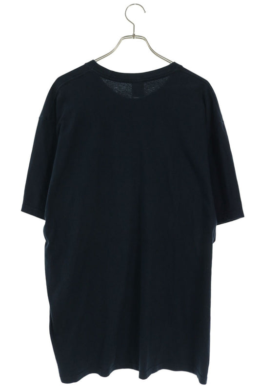 SUPREME Stack Logo Cotton T-Shirt Navy Size XL