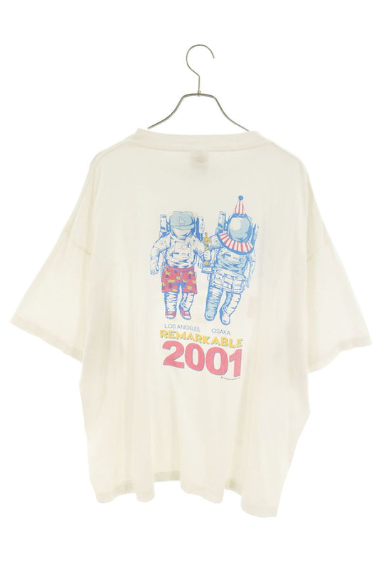 SAINT MICHAEL Astro Print Vintage T-Shirt White Size XXL
