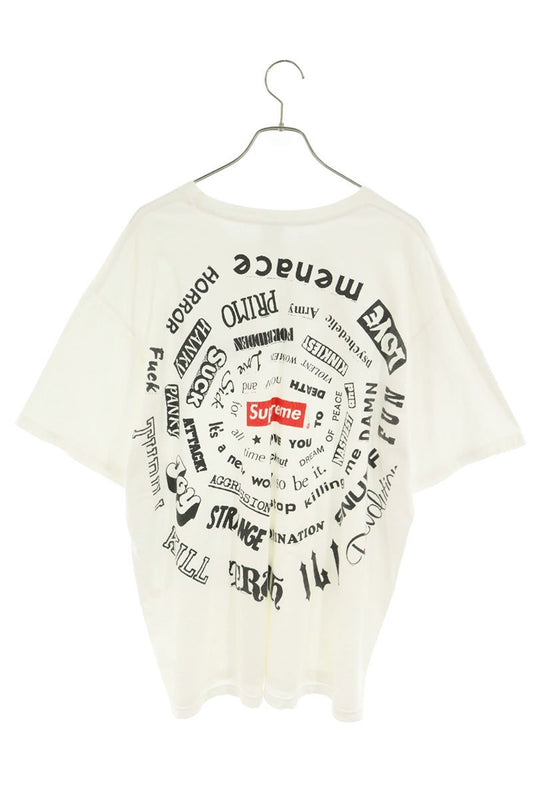 SUPREME 21SS Spiral Logo Print T-Shirt White Size XL