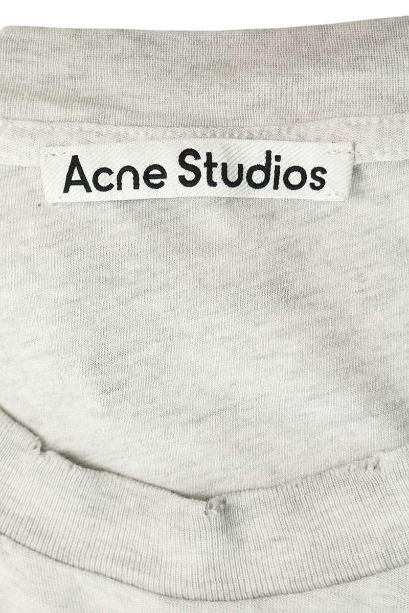 ACNE STUDIOS Logo Print Relaxed Fit T-Shirt Grey Size M