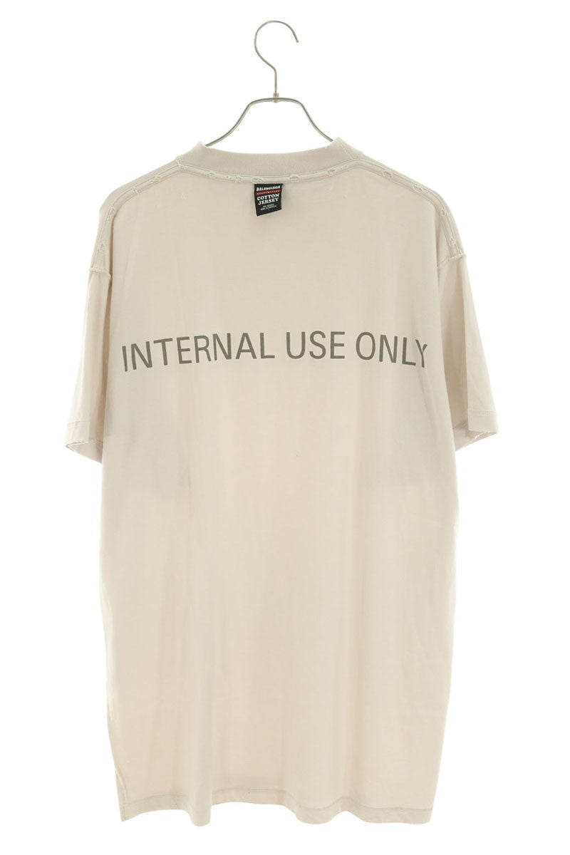 BALENCIAGA White Inside Out Cotton T-Shirt Size 1