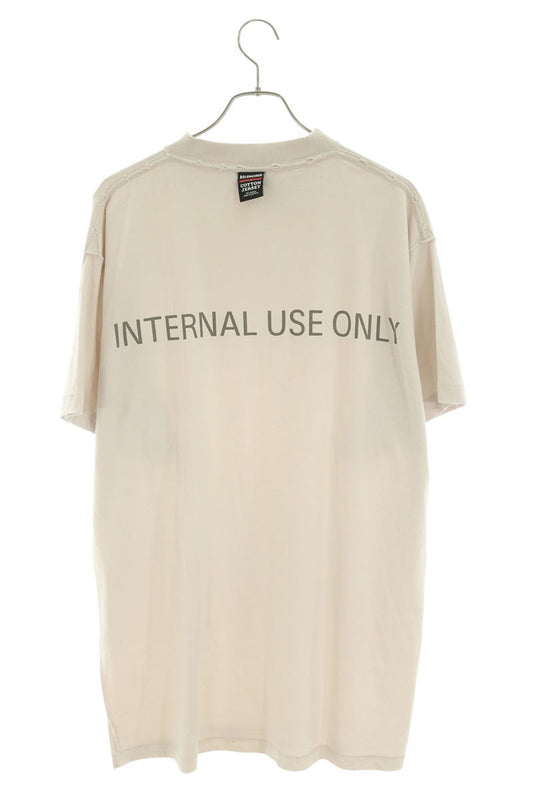 BALENCIAGA White Inside Out Cotton T-Shirt Size 1
